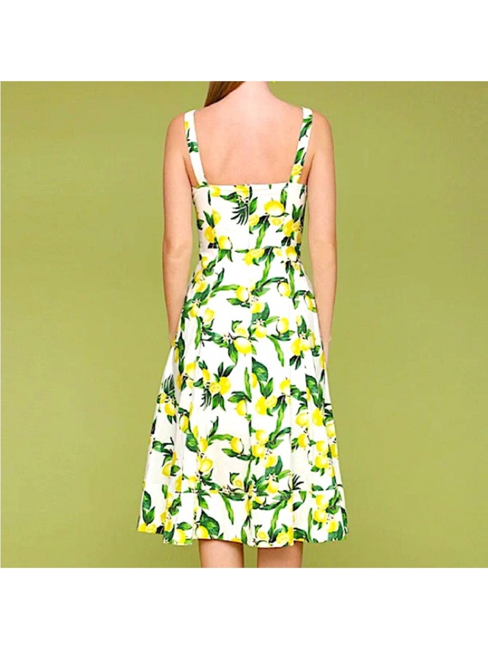 Avec Les Filles Lemon Print Midi Dress - Picture 16 of 16